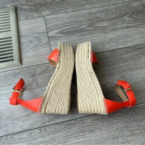 J Crew VACHETTA Leather Platform Espadrille Sandals - Picture 9 of 13